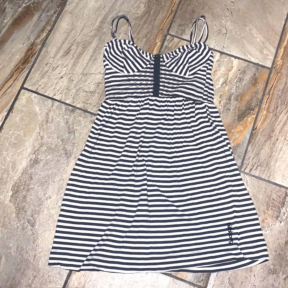 Billabong Striped Mini Dress with Spaghetti Straps